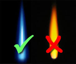 gas flame colour blue fame vs yellow