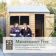 Pressure Treated Apex Wooden Shed