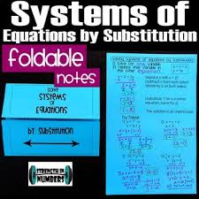 Equations Substitution Foldable Notes