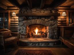 Log Cabin Fireplace Images Browse 4