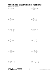 Multi Step Equations Fractions Edboost