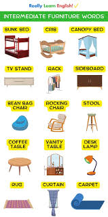 furniture words with pictures basic