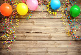 Csfoto 5x3ft Background For Balloons Ribbon Confetti Happy Birthday Party Rustic Wood Wall Photography Backdrop Banner Birthday Bash Ornament