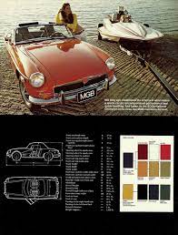 Paint Colours Mg Mgb Roadster Brochure
