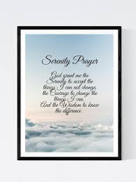 Art Print Serenity Prayer Wall Art 8x10