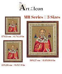 Saint Pantaleon Silk Screen Icon Wood