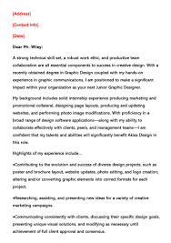 Graphic Designer Cover Letter Sample Letters Examples