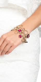 Rent Oscar De La Renta Crystal Chain Bracelet In Dubai