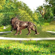 Large Bronze Lion Statues Outdoor