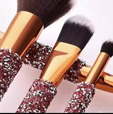 gold crystal glitter makeup brushes ebay