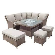 Berlin Casual Dining Firepit Set Md O