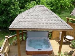 Building a gazebo enclosure helps make your hot tub the focal point of your backyard and designs can include plenty of space for lounge chairs, outdoor kitchens or a bar area. Creating Home Hot Tub Privacy