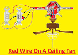 what is the red wire on a ceiling fan