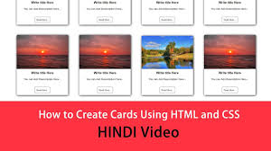 how to create cards using html and css