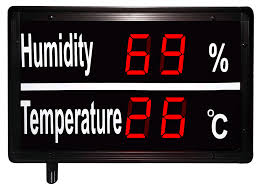 Large Digital Temperature And Humidity