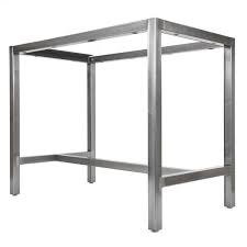 Most of our current selection is available in brushed nickel, chrome & black matte. Jumbo Mesa Made To Order Metal Dining Table Custom Metal Table Base Metal Table Base