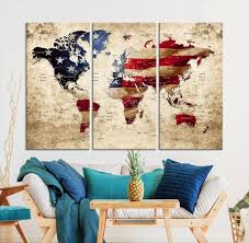 Flag Background Canvas Wall Art