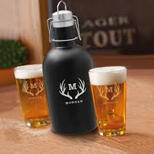 Personalized Growler 2 Pint Glasses