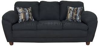 Black Fabric Modern Sofa Loveseat Set