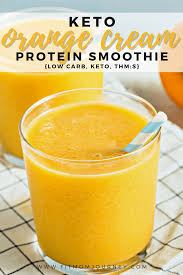 keto orange cream protein smoothie