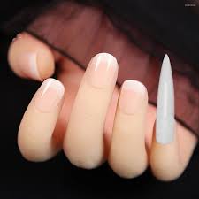 sti clear long coffin nails with