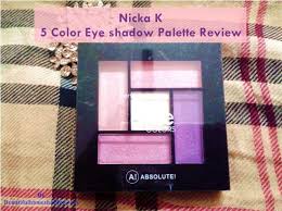 nicka k 5 color eye shadow palette review