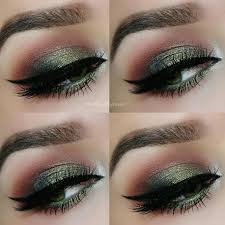 makeup looks for las with green eyes