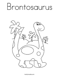Coloring pages are a great means of allowing your child to share their ideas, views and perception through artistic and advanced. Brontosaurus Coloring Page Twisty Noodle