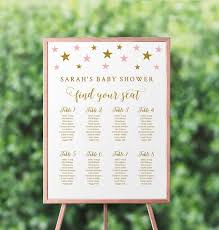 Looking for a good deal on baby seat shower? Seating Chart Baby Girl Shower Editable Seating Plan Poster Size Pink And Gold Twinkle Twinkle Little Star Girl Baby Shower Decor Sg2 By Draw Me A Party Catch My Party