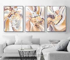 Set Of 3 Posters Large Wall Art Pastel