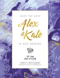 Lavender Wedding Invitation Flyer Template Download Psd