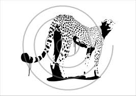Graffiti Cheetah Stencil Digital File