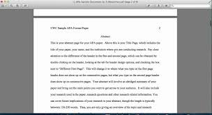 Apa Style Title Page Abstract Youtube