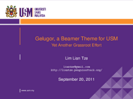 usm beamer theme malaysian latex