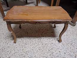 Italian Wooden Coffee Table With Curved