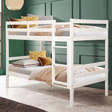 Twin Size Sy Wooden Bunk Beds With