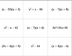 Algebra Manipulatives Quadratics
