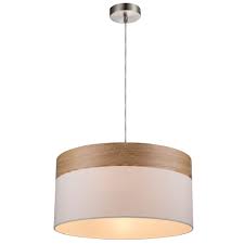 Le design passe aussi par les luminaires: Lampe A Suspension Design Avec Abat Jour En Textile Blanc Etc Shop