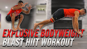explosive bodyweight blast hiit workout
