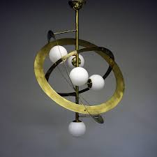 Late 20th Century Brass Solar System Ceiling Light At 1stdibs