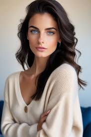 makeup for a brunette with blue