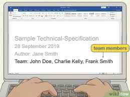 A specification is often a type of technical standard. How To Write A Technical Specification With Pictures Wikihow