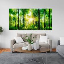 Forest Print Tree Wall Art Sunlight