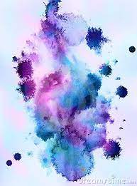 Blue Violet Watercolor Splash