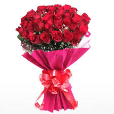 fresh flower bouquet of 40 red roses
