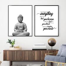 Check out best buddha quotes by various authors like śāntideva, thich nhat hanh and terry tempest williams along with images, wallpapers and posters of them. Buddha Wall Art Canvas Painting Yoga Poster Black White Wall Pictures Buddha Quote Zen Wall Art Prints Yoga Studio Decoration Painting Calligraphy Aliexpress