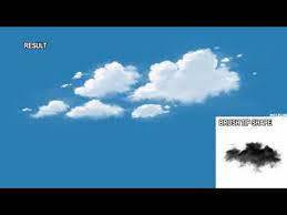 To create natural scene, sky and clouds are essential elements. Creating Photoshop Anime Cloud Brush Youtube