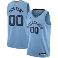The jerseys were announced back in august, along with another jersey for next season as well. Men S Jordan Brand Light Blue Memphis Grizzlies Swingman Custom Jersey Statement Edition