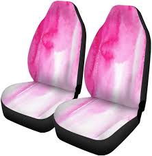 Car Seat Covers Pink Shibori Technique