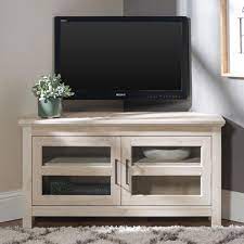 Get 5% in rewards with club o! Walker Edison Furniture Company Cordoba 44 In White Oak Wood Corner Tv Stand 50 In With Doors Hdq44ccrwo The Home Depot